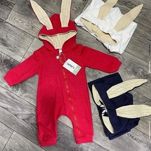 Комбез зайка тонкий хб в линии4 шт размер 9м 24м код58