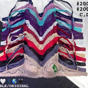 Оптовые комплекты нижнего белья: артикулы 2004/2009, 11 расцветок, чашка C/D, размеры 80–95