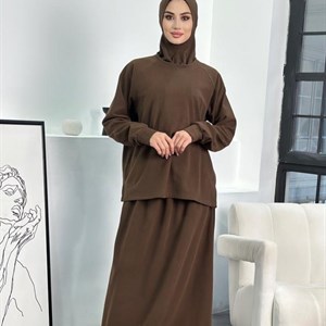 Качество и стиль: Тройка свитшот+юбка+химар из кашемира