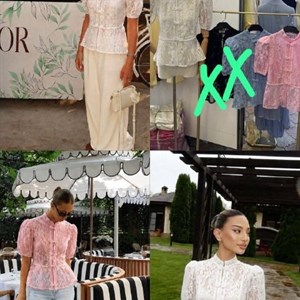 Блузки из мягкого летнего кружева TALANTOVA collection — нежно-розовый и белый (айвори)