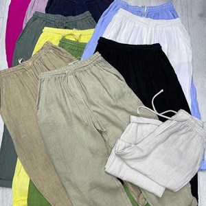 New collection Брючки лен 100   Цена 5200 сом Мы одеваем