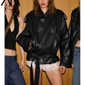 Женские кожаные куртки под ZARA оптом — размеры M–L, 2100 сом