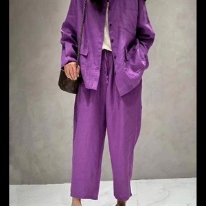  Костюм  Ткань Лен  Размер единый 42 48  Цвета в