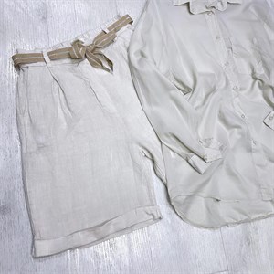 New collection Льняные шортики и легкая рубашка свободного