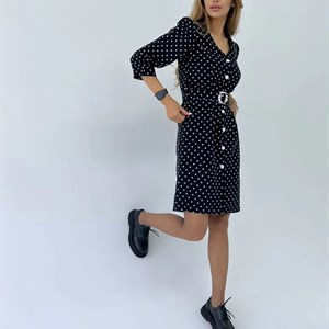 Стильное платье офис в новых расцветках в горох Арт
