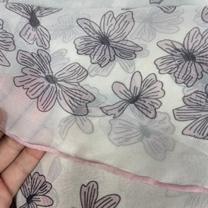 Платки из оригинального жоржета 110×110 см — ручной подгиб, 600 сом