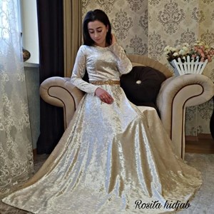 Королевский мраморный велюр Шикарная пышная модель