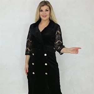 Элегантное платье Тильда из материала велюр стрейч