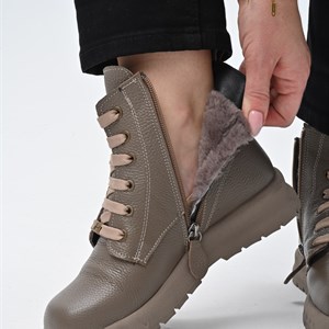 Зимние полуботиночки на меху из натуральной кожи | Комфортная обувь