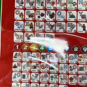 Говорящий плакат для обучения буквам - двуязычный для детей