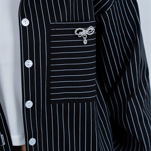 Модная oversize рубашка в стильной полоске – Качественная детская одежда от Yasinakids