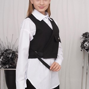 Новинки Стильные Жилетки в школу Ткань дорогой трикотаж