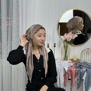 НОВАЯ КОЛЛЕКЦИЯ   Готовый платок на резинке Материал