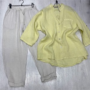 Новая коллекция льняной одежды из Италии - стильные брючки и рубашки