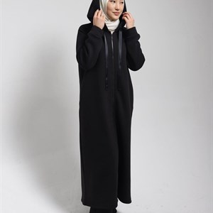 Длинные толстовки с капюшоном и замком Ткань турецкая