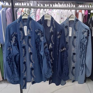 Новое стильное кимоно - джинсовая ткань для весеннего и летнего сезона