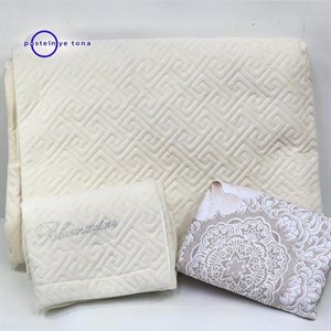 Покрывало с наволочками ВЕЛЮР Blumarine Двуспальное