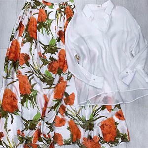 New collection Рубашка и юбка на запах   Рубашка 3700