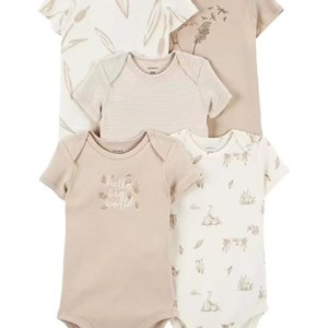 Купите оптом бодики короткого рукава для детей - 5 наборов от 6 до 24 месяцев