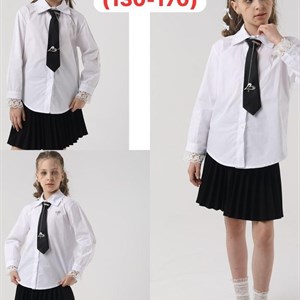 Качественные белые блузки оптом для детей от 8 до 12 лет - Sezim Kids