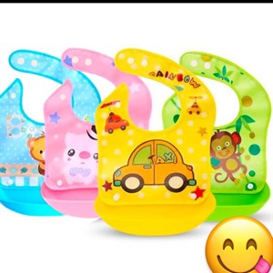 Качественные детские слюнявчики с карманами - 10 штук в упаковке