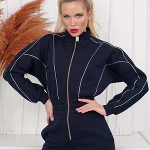 Бомбический стильный комбинезон на флисе ткань трикотаж