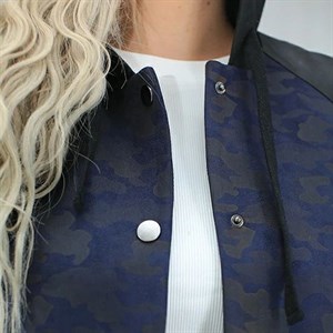 Спортивный комбинированный длинный бомбер Кимберли