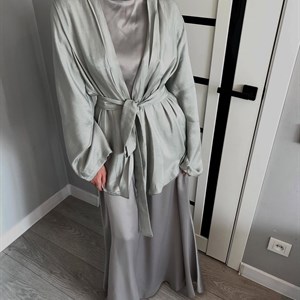 Нежное платье из японского шёлка с накидкой из органзы | Новинка от RG Style