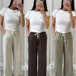 Женские брюки из ткани тенсель — модели больших размеров 2XL–5XL, цена 850
