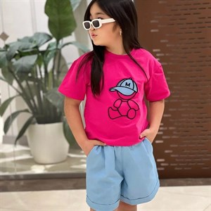 New Крутые двойки с вышивкой Размер 36 42 Ткань футболки