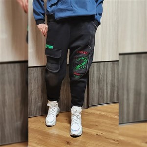 Модель 3553 Утеплённые штаны Спорт шик пояс на резинке