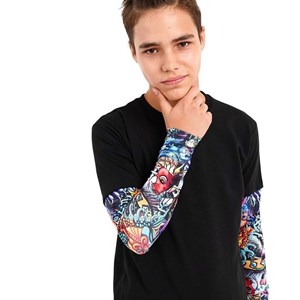  Кофта с тату рукавами  Размеры 128 140 152 164 176