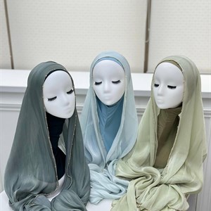 Органза шарф с бисером - Оптом от 610 сом