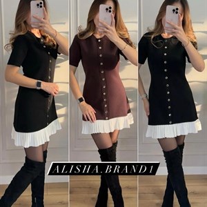 Элегантное мини-платье из кашемира | Оптовая продажа и розница