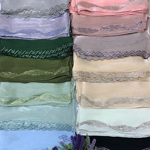 Хит сезона шарфы ткань органза со стразами