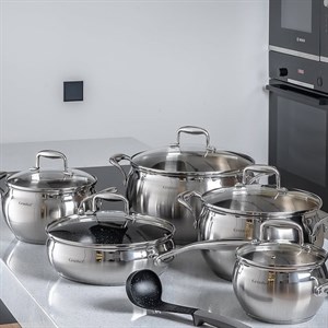 Набор посуды Granhel Stainless Steel Series - 10 предметов для вашей кухни