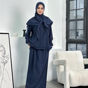 Элегантная тройка: Свитшот + Юбка + Химар из кашмира