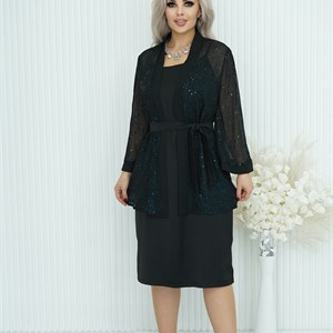 Накидка ткань Шифоновая жатка с блестками Рр 50 56