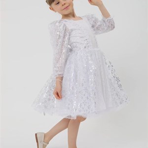  Нежное новогоднее платье на х б подкладе   ОСТАЛИСЬ