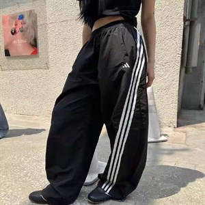 Трендовые baggy wide-leg брюки oversize с утяжкой снизу — M, L, XL