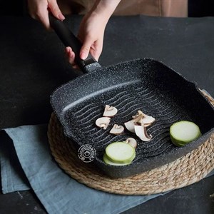 Уникальная Гриль сковорода с крышкой Granhel Nature