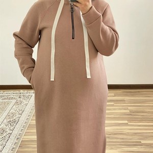       Теплые худи платья на груди рабочий замок  