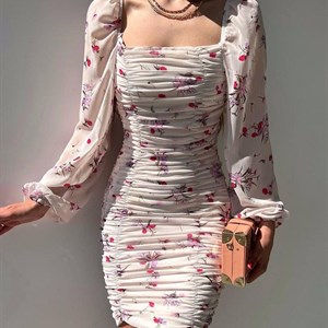 Красивые платья в цветочном принте в наличии Турция