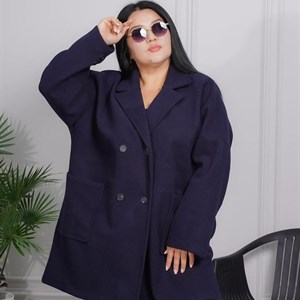 Стильное Полупальто в стиле Оверсайз для больших размеров - ALTYSHA COLLECTION