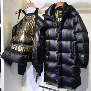 Модель 6035 Пальто в стиле Спорт шик Пуховик Золотой